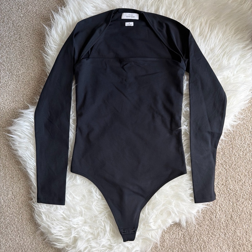 Aritzia Black Long Sleeve Bodysuit